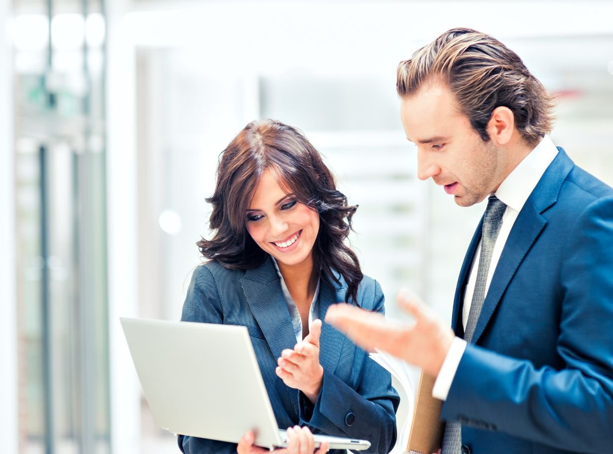 College representative meeting an employer partner